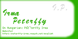 irma peterffy business card